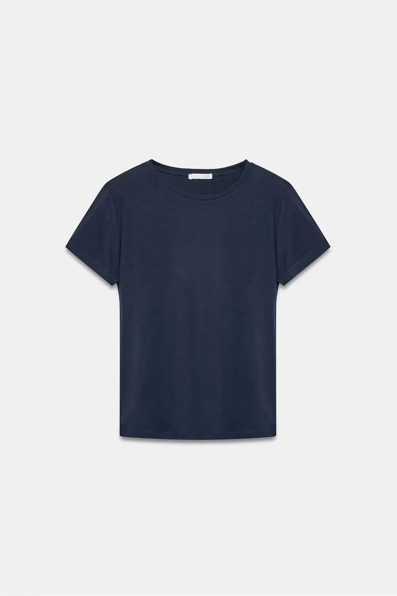 Dilvin Navy Blue DILVIN Women's Crew Neck Short Sleeve T-Shirt for Women | Best Price UAE