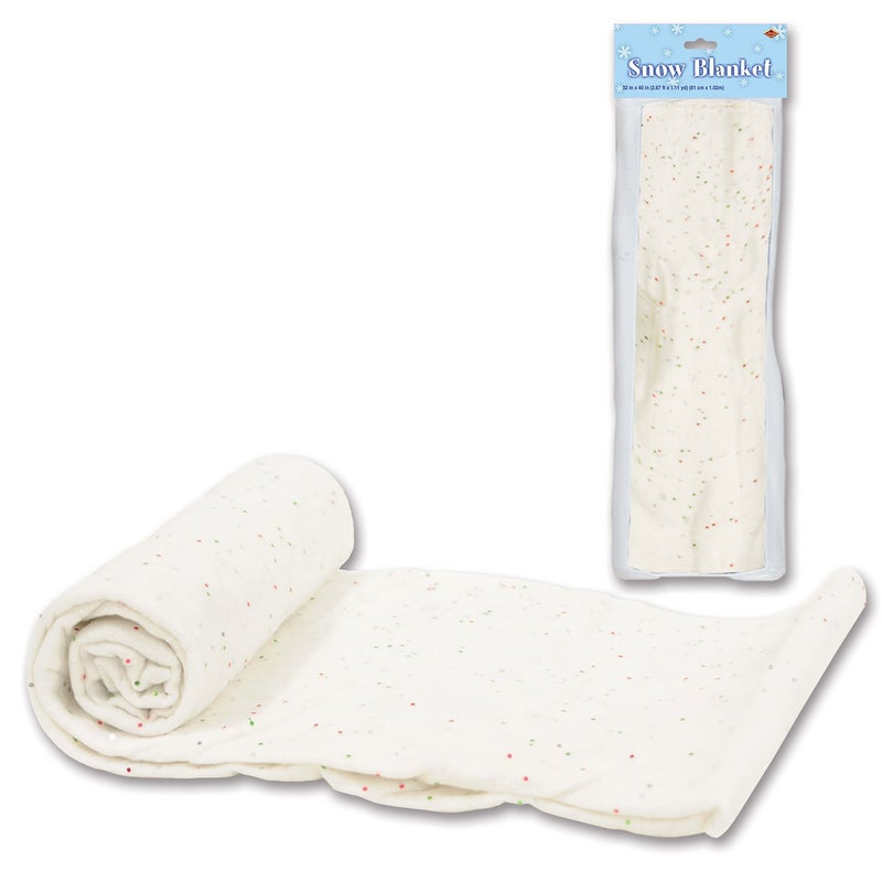 Beistle 1-Pack Snow Blanket, 32-Inch by 3-Feet 4-Inch - Image 1