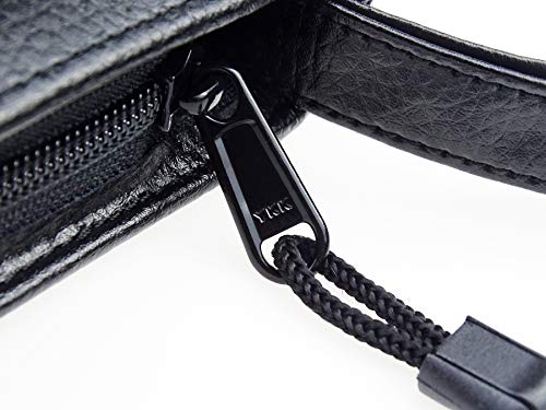Lanxivi Black Cowhide Leather Fountain Pen Case for Various Size Pens, 46 Slot Display Holder Bag - Image 5