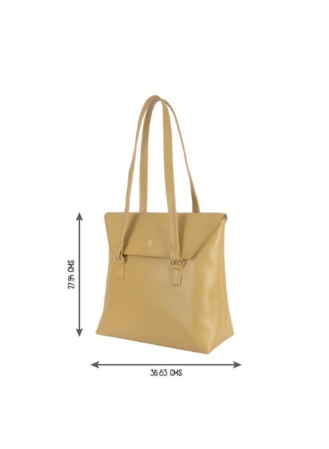 Baggit Women Yellow Satchel Handbag Medium Size | Ladies Stylish Casual Purse Bag - Image 3