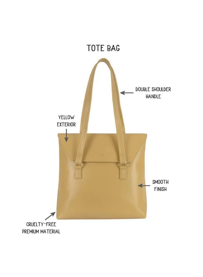 باجيت حقيبة يد نسائية صفراء متوسطة الحجم | حقيبة يد أنيقة وعملية للسيدات