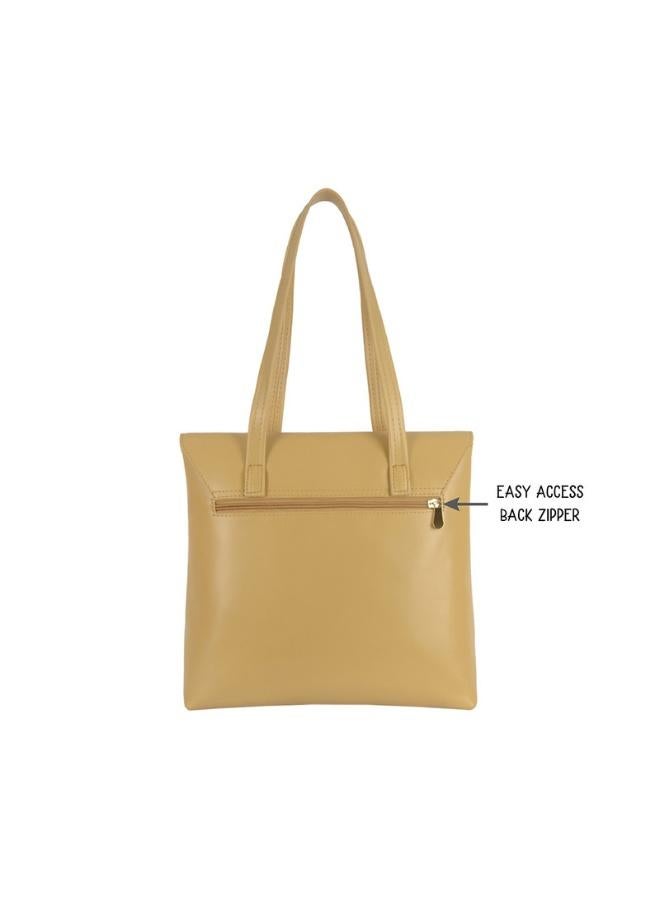 Baggit Women Yellow Satchel Handbag Medium Size | Ladies Stylish Casual Purse Bag - Image 4