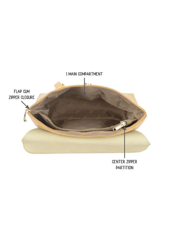 Baggit Women Yellow Satchel Handbag Medium Size | Ladies Stylish Casual Purse Bag - Image 5