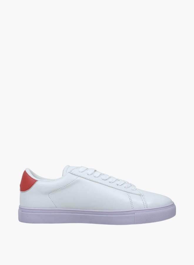 Women's Panelled Sneakers with Lace-Up Closure - MEMPHIS