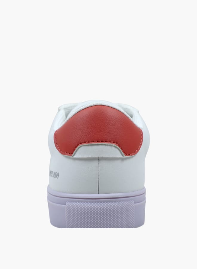 Women's Panelled Sneakers with Lace-Up Closure - MEMPHIS