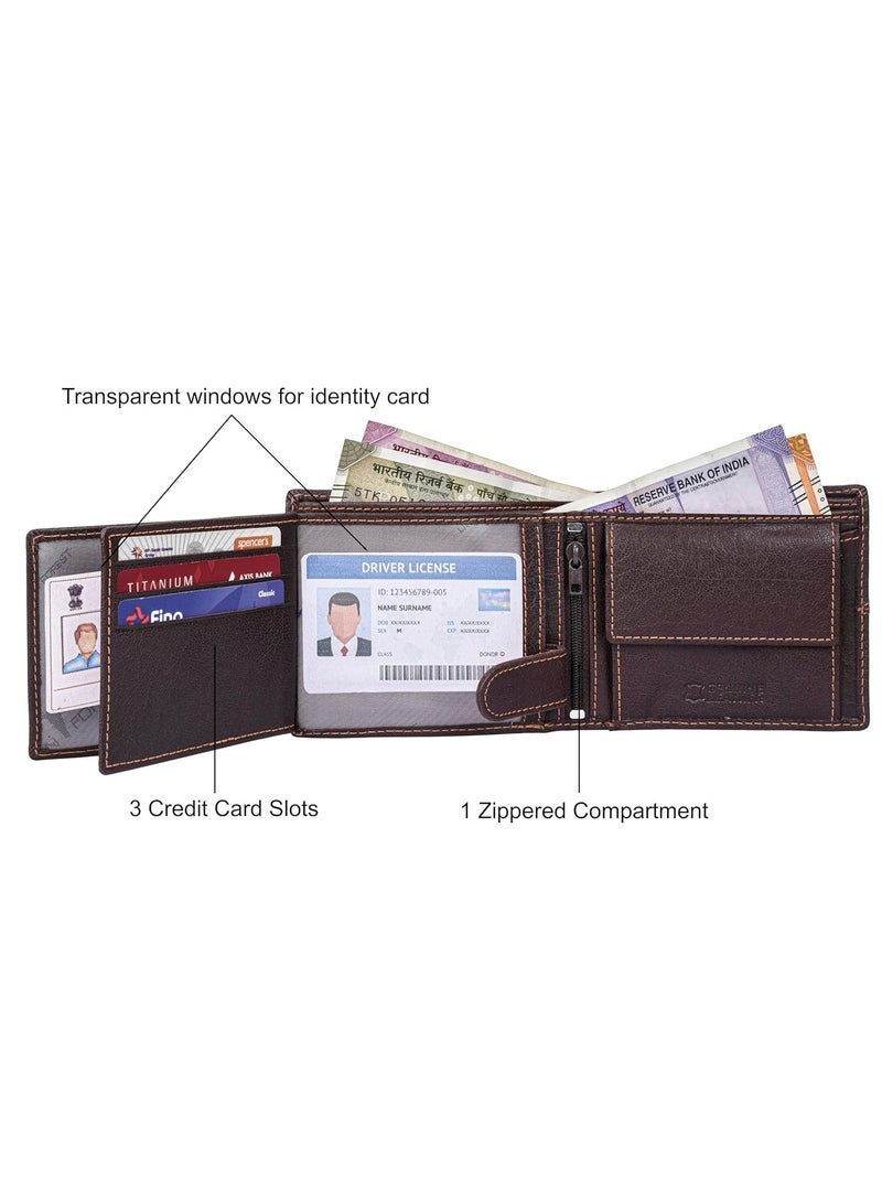 URBAN FOREST Jude Brown Leather Wallet for Men - Image 4