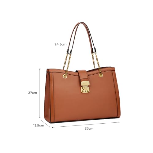 Miraggio Selena Tote Bag For Women (Brown) - Image 3