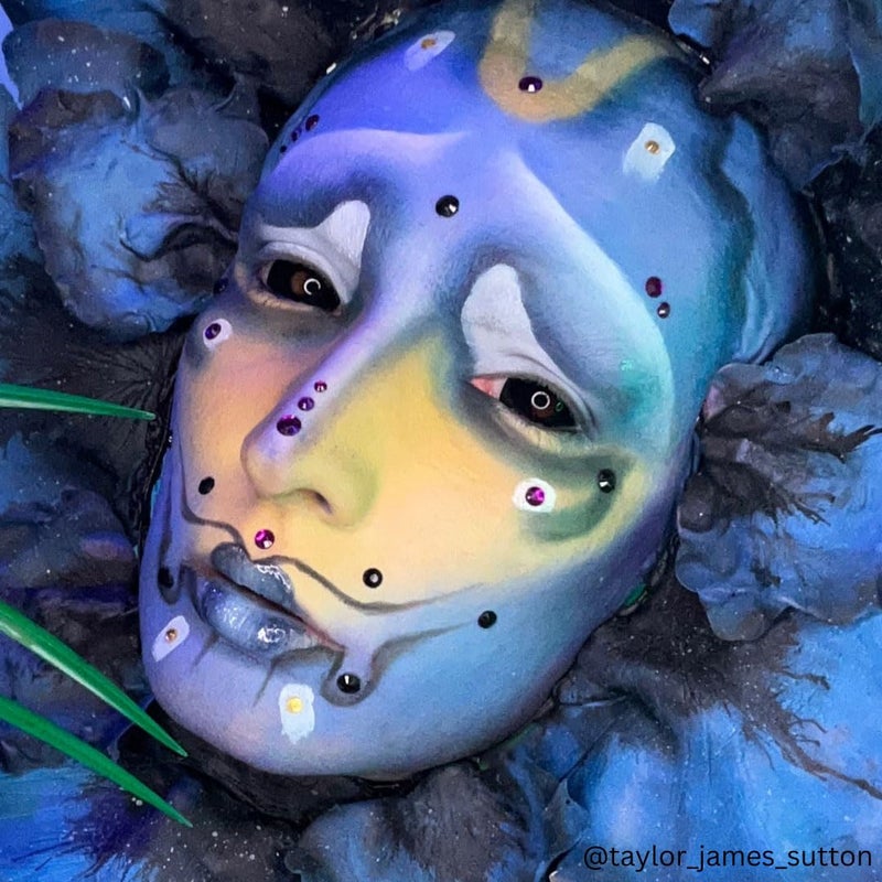 Mehron Makeup Liquid Makeup | Face Paint and Body Paint Perfect for Halloween, Cosplay I Air Brush Compatible Body Paint(1 oz) (Blue) - Image 3