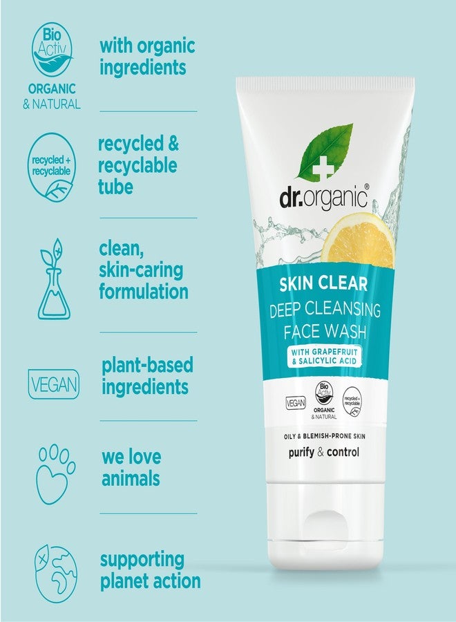 dr.organic Dr Organic SkinClear Deep Pore Cleansing Face Wash 125ml - Image 3