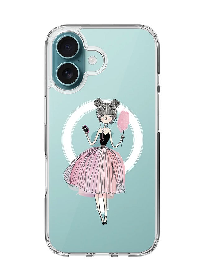 Stylizedd For iPhone 16 Case [Compatible with MagSafe] Slim Magnetic cover Clear Phone Case - Lost in Music - Image 1