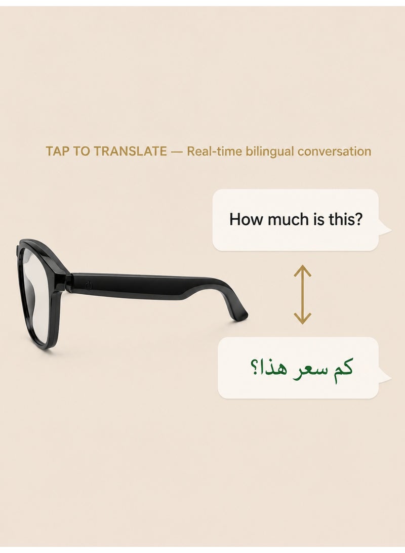 Smart Bluetooth Translation Glasses with Photochromic Lenses, Real-Time Instant Translation - Image 3