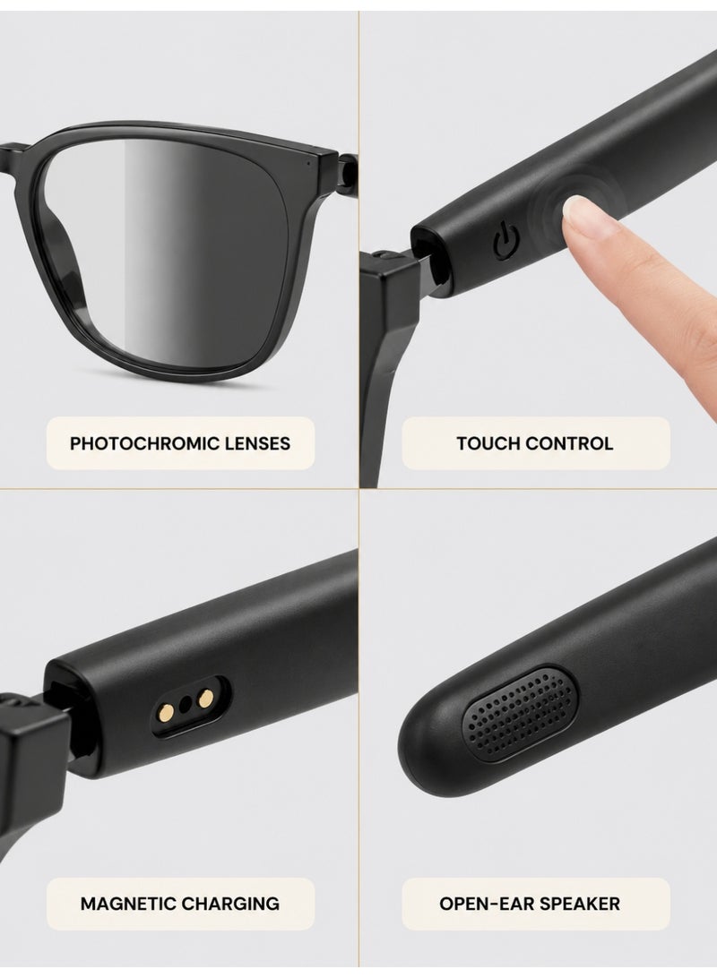 Smart Bluetooth Translation Glasses with Photochromic Lenses, Real-Time Instant Translation - Image 5