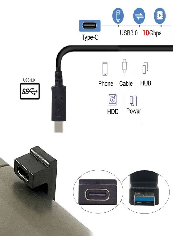 Chenyang USB C to USB Adapter,USB 3.1 Type C Female to USB 3.0 Type A Male Data OTG Power Adapter for Laptop Desktop U Shape Angled - Image 4