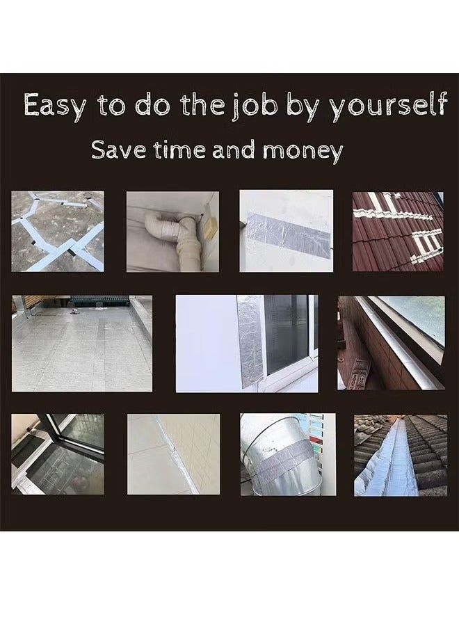 (10 x 500cm)Thickened Waterproof Patch Tape, aluminum foil Butyl Tape for roof Leakage Window sill Window Sill Gap tube rupture, outdoor Waterproof leakage Protection Tape, Super Waterproof adhesive Tape - Image 4