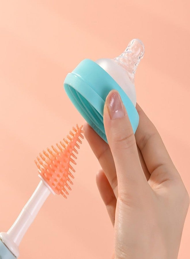 SEMITO Bottle Cleaning Brush Long Handle for Baby Bottle, Bottle Nipple, Water Bottle, Container, Vase, Glass, Brush for Home and Kitchen Accessories Item Products Easy to Clean Bottle Corners - Image 2