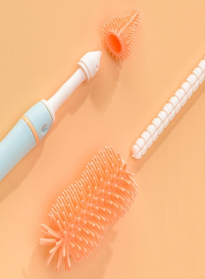SEMITO Bottle Cleaning Brush Long Handle for Baby Bottle, Bottle Nipple, Water Bottle, Container, Vase, Glass, Brush for Home and Kitchen Accessories Item Products Easy to Clean Bottle Corners - Image 5