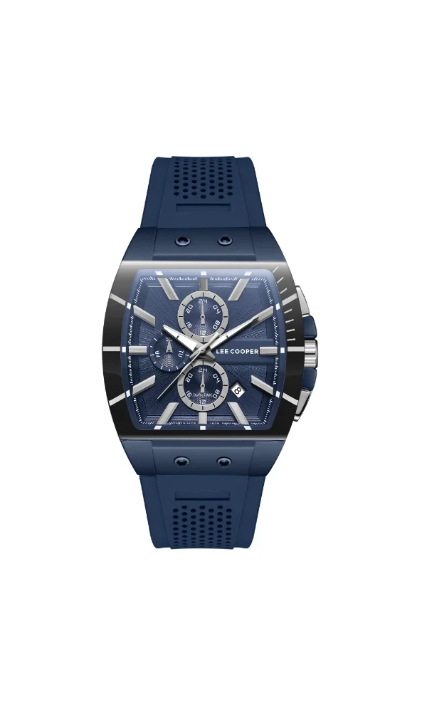 Lee Cooper Men's Multi Function Display Watch With Dark Blue Silicone Strap - LC08081.999