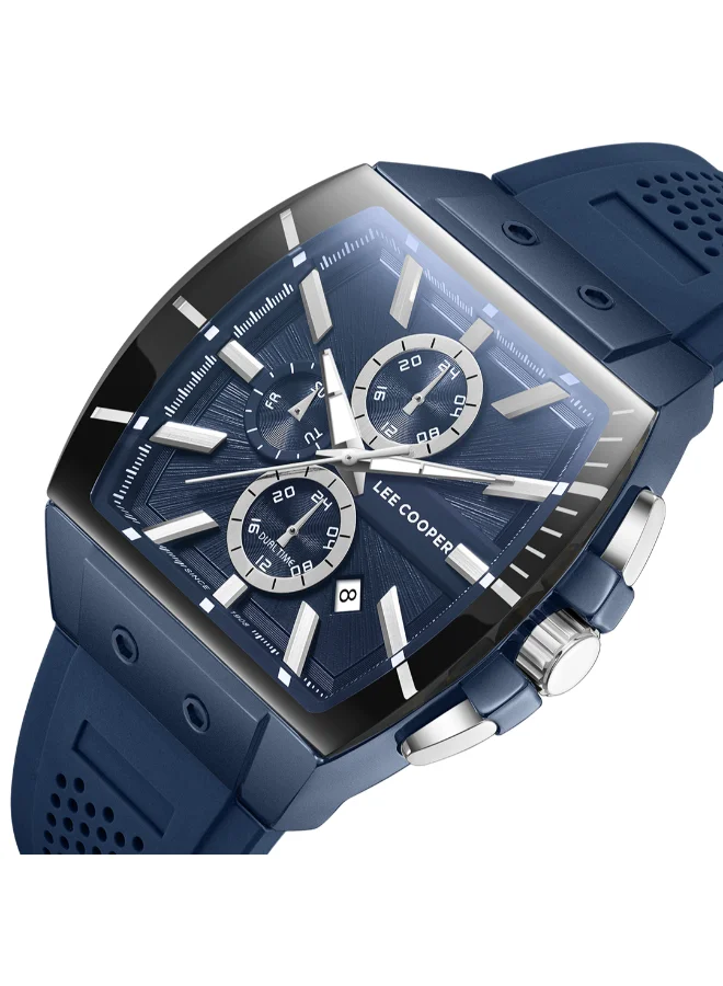 Lee Cooper Men's Multi Function Display Watch With Dark Blue Silicone Strap - LC08081.999