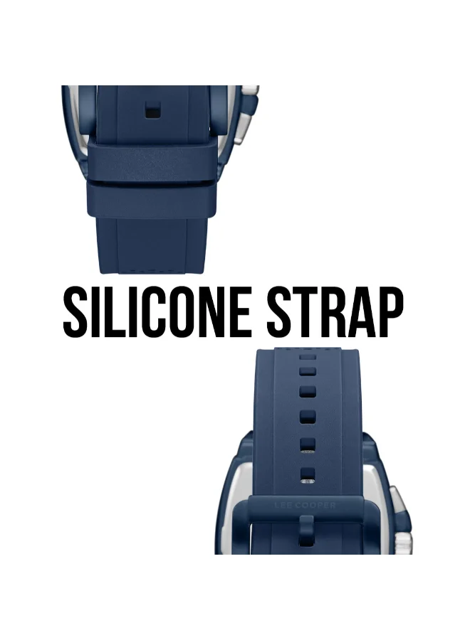 Lee Cooper Men's Multi Function Display Watch With Dark Blue Silicone Strap - LC08081.999