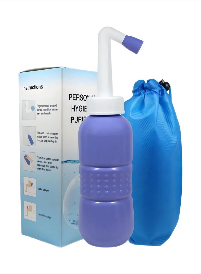 Portable Bidet Sprayer And Travel Bidet With Hand Held Bidet Bottle For Personal Cleansing 450ml Blue - Image 1