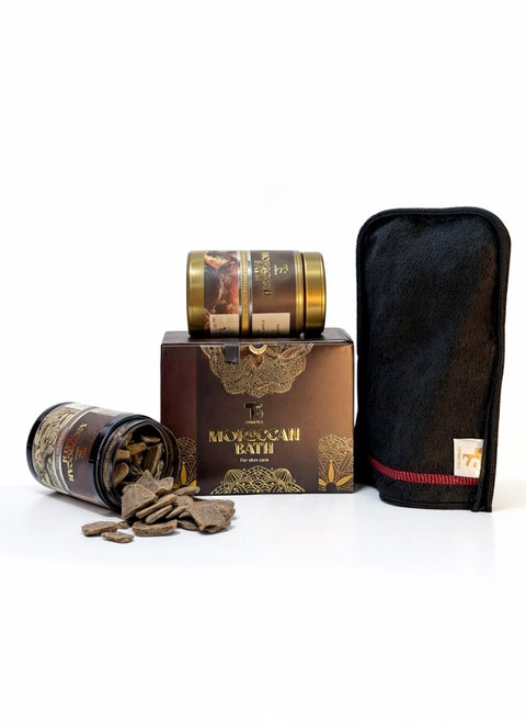 Moroccan Bath Kit - soap Moroccan and Moroccan Mud with bath Loof Gift