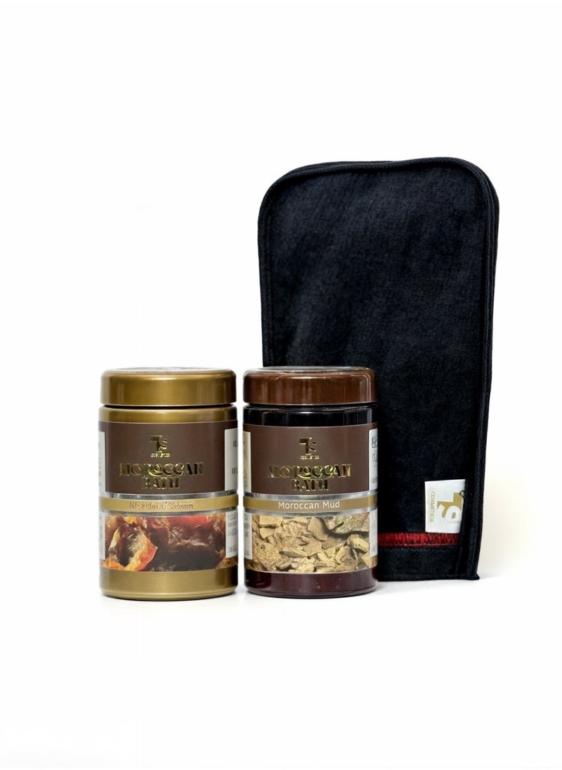 TS COSMETICS - Moroccan Bath Kit - soap Moroccan and Moroccan Mud with bath Loof Gift - Image 1