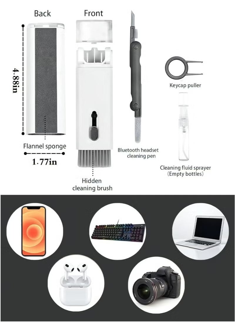 مجموعة تنظيف إلكترونية محمولة متعددة الوظائف لتنظيف الكمبيوتر المحمول والهاتف المحمول والشاشة ولوحة المفاتيح وسماعات الأذن وأدوات التنظيف الأخرى لإزالة الغبار - Image 1