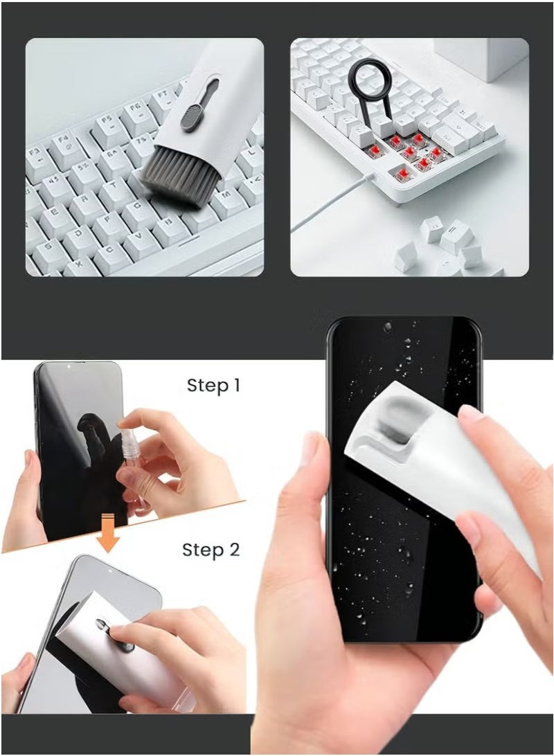 مجموعة تنظيف إلكترونية محمولة متعددة الوظائف لتنظيف الكمبيوتر المحمول والهاتف المحمول والشاشة ولوحة المفاتيح وسماعات الأذن وأدوات التنظيف الأخرى لإزالة الغبار - Image 2