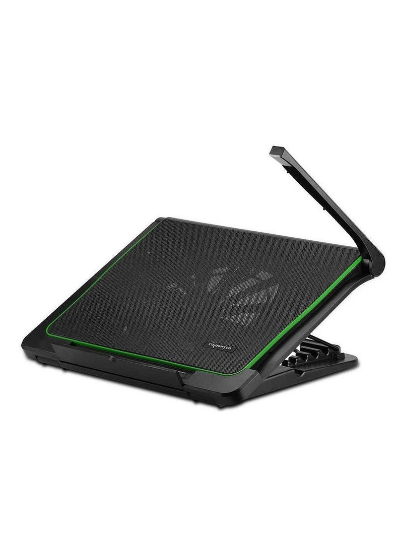 Generic Series Laptop Cooling Pad with LED Table Lamp – Adjustable Stand with Quiet Fans, Ergonomic Design & RGB Lighting for Enhanced Airflow & Comfort 