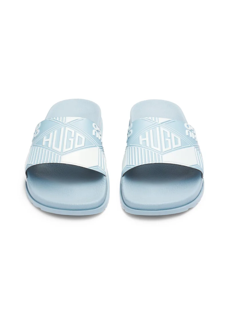 هوجو Italian-made slides with mixed logos