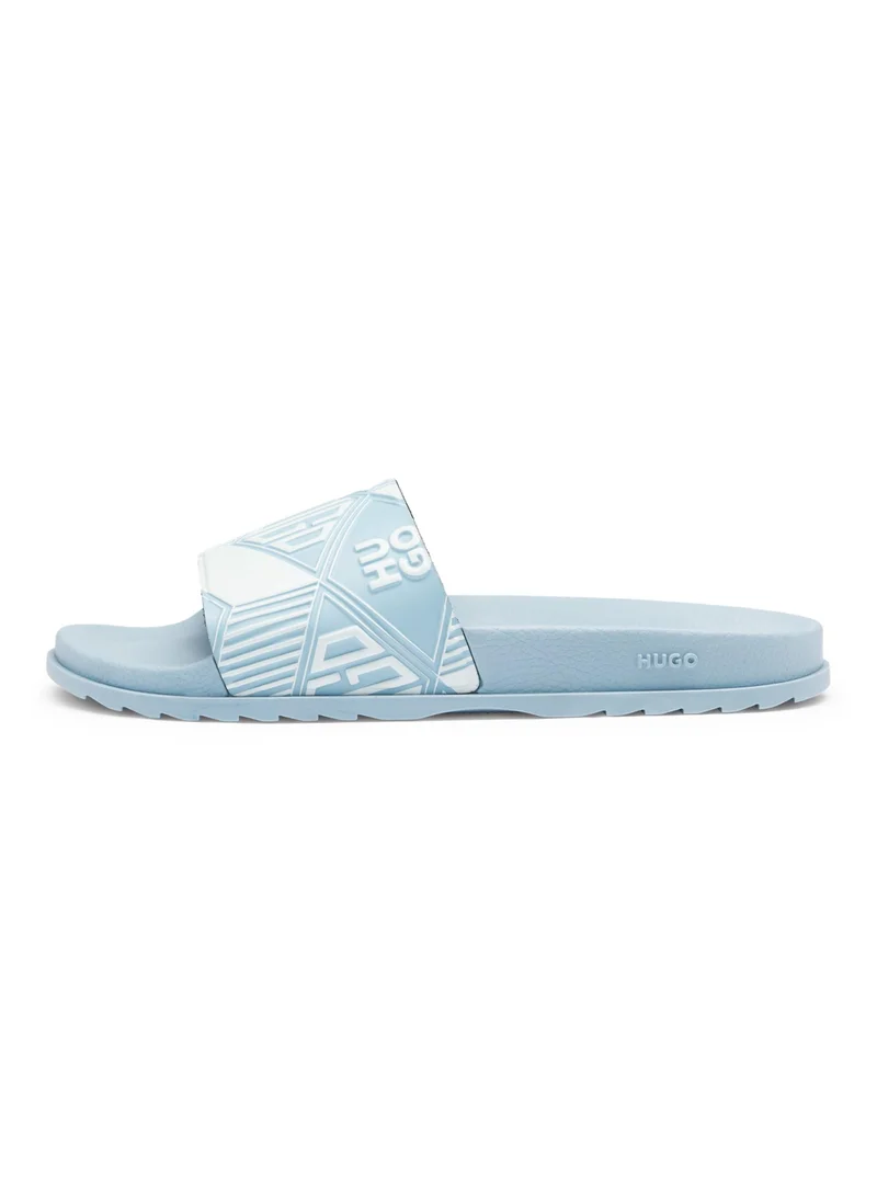 هوجو Italian-made slides with mixed logos