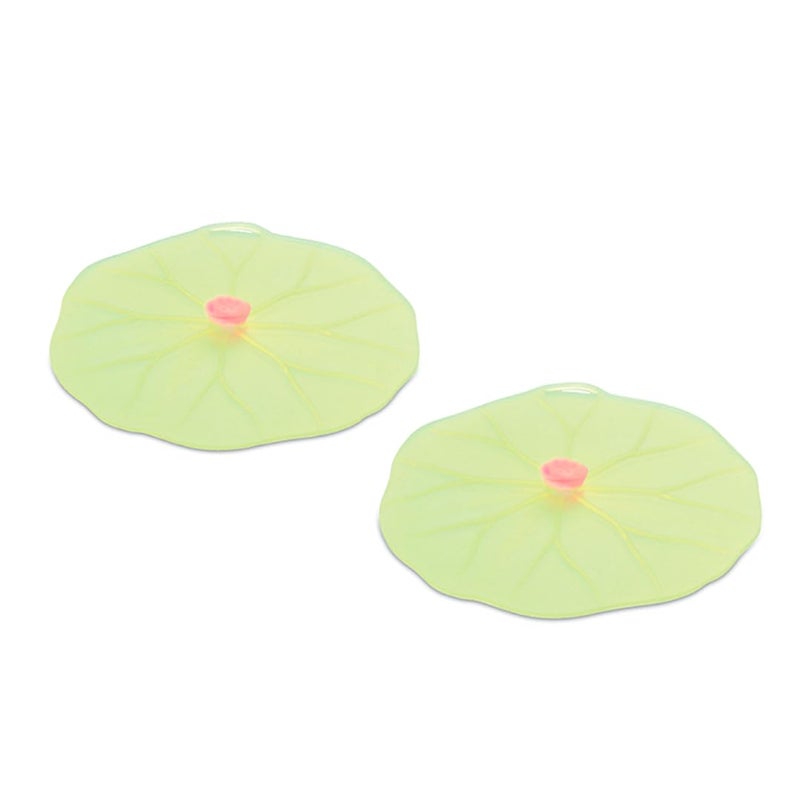 Charles Viancin  Set of 2 Lilypad 4 Silicone Drink Covers  Airtight Seal on Any SmoothRimmed Glass Keep Drinks Cool or Hot Protect from Winged Pests  BPAFree  Oven Freezer Dishwasher Safe