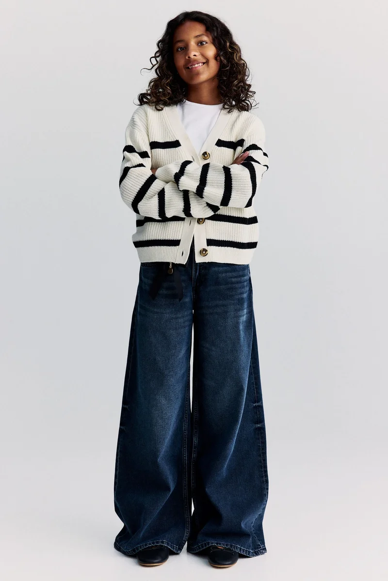 اتش اند ام جينز واسع الساق