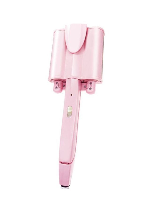 NIBEMINENT Egg Roll Water Corrugated Curling Iron Pink - Image 1