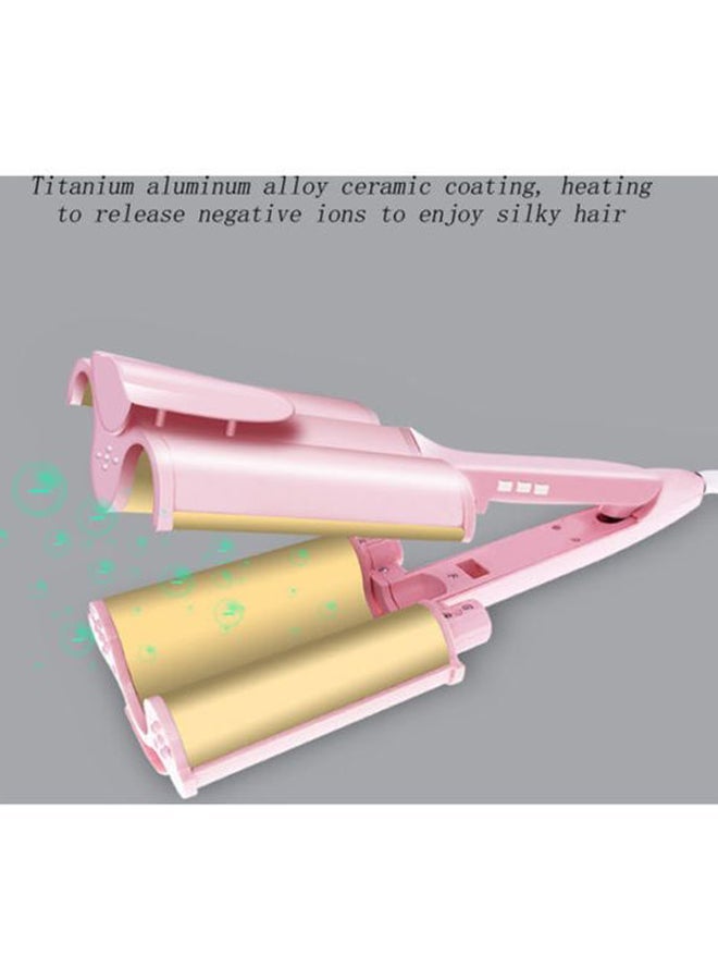 NIBEMINENT Egg Roll Water Corrugated Curling Iron Pink - Image 3