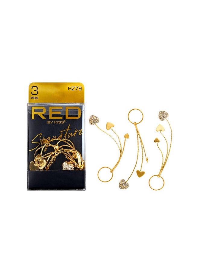 ريد باي كيس RED by Kiss Dreadlock Jewelry Braid Charms Hair Cuffs for Women مضفر الشعر المعلقات مشابك الديكور 3 قطع (79)  - Image 1