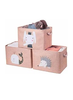 VIO Foldable Cloth Basket Organizer Soft Fabric Storage Bag for Baby Supplies Clothes Nappies Diapers Milk Wipes Creams Washable Canvas Storage Bin for Toys Books Rattles Blocks Assorted  - Image 5