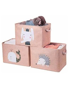 VIO Foldable Cloth Basket Organizer Soft Fabric Storage Bag for Baby Supplies Clothes Nappies Diapers Milk Wipes Creams Washable Canvas Storage Bin for Toys Books Rattles Blocks Assorted  - Image 3