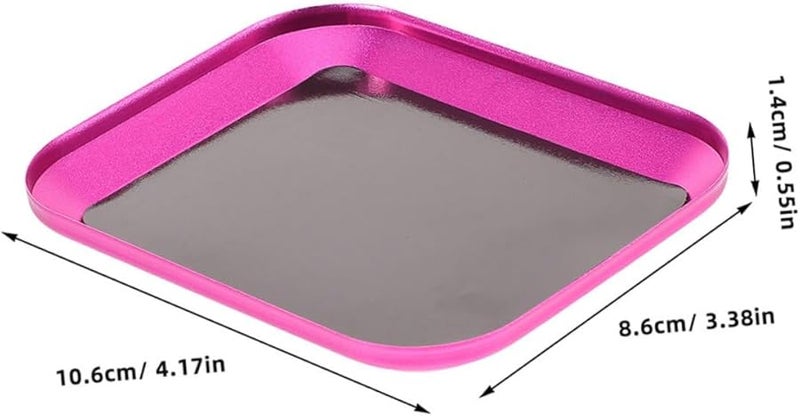 Gadpiparty صينية تنظيم البراغي المغناطيسية، وعاء تخزين من سبائك الألومنيوم، مجموعة من قطعتين - Image 3