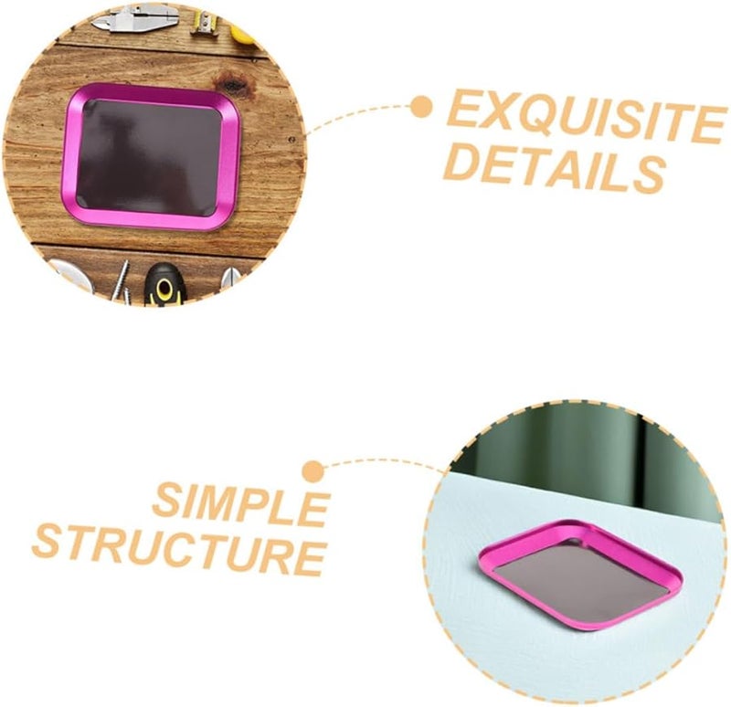 Gadpiparty صينية تنظيم البراغي المغناطيسية، وعاء تخزين من سبائك الألومنيوم، مجموعة من قطعتين - Image 4