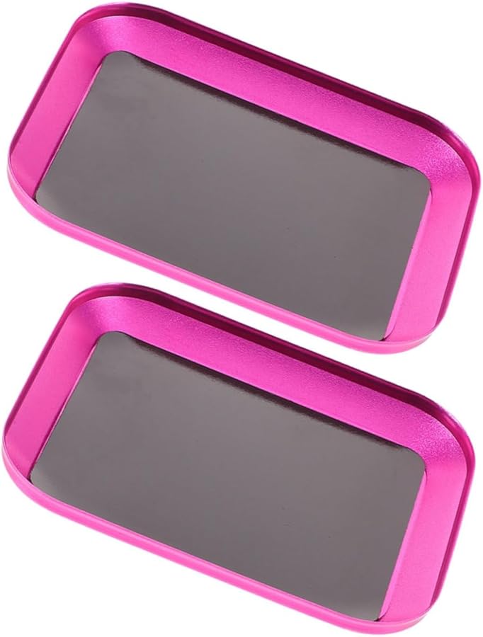Gadpiparty صينية تنظيم البراغي المغناطيسية، وعاء تخزين من سبائك الألومنيوم، مجموعة من قطعتين - Image 2