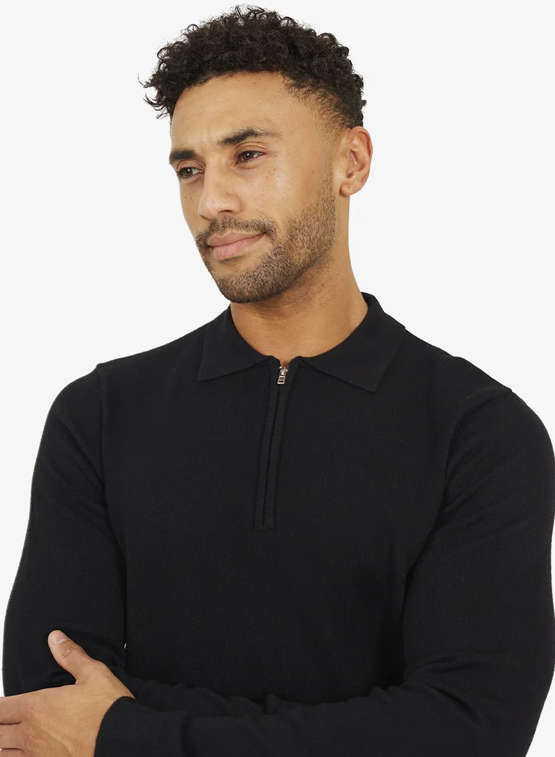 BRAVE SOUL Zipper Collar Sweater