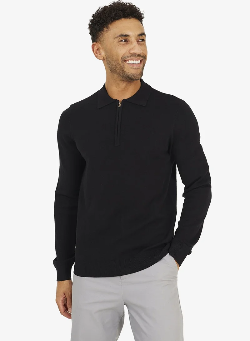 BRAVE SOUL Zipper Collar Sweater