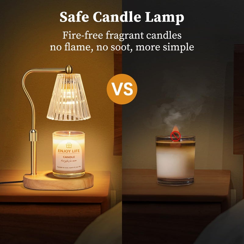seenlast Candle Warmer Lamp with Timer Dimmer Adjustable Height for New Home Bedroom, Vintage Home Decor for Scented Jar - Image 4