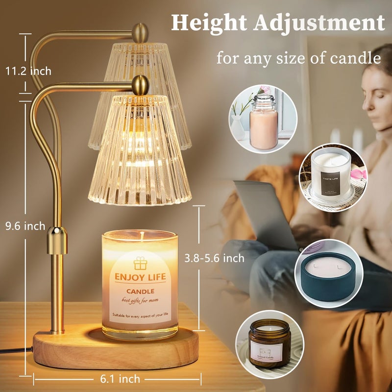 seenlast Candle Warmer Lamp with Timer Dimmer Adjustable Height for New Home Bedroom, Vintage Home Decor for Scented Jar - Image 5
