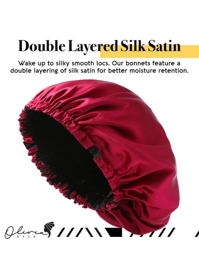 Olivia Sylx Satin Cap For Sleepingsilk Bonnet For Curly Hairsilk Hair Bonnetsleep Capsatin Hair Cap For Shower - Image 2