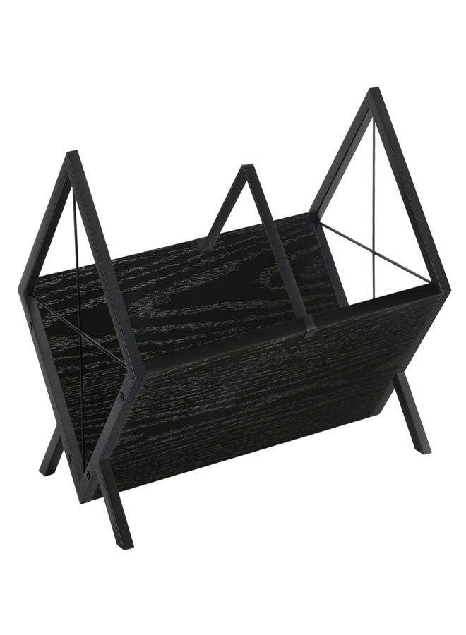 YINMIT Vinyl Record Holder, 80-100 LP Storage Rack, Retro Style Record Display Organizer for Vinyl Records, Albums, Magazines, Books & Files, Easy Assembly(Black) - Image 1