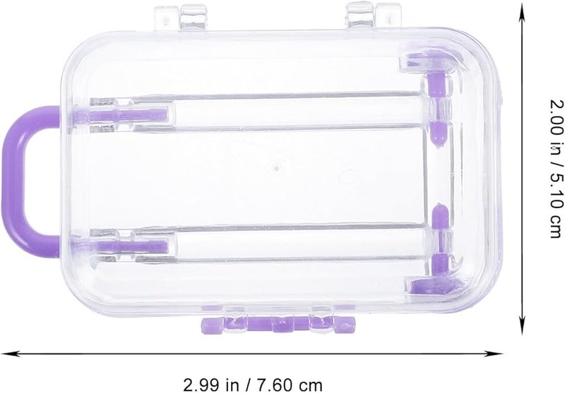 علب حلوى شفافة أرجوانية صغيرة على شكل حقيبة 12 قطعة لتخزين هدايا حفلات الزفاف - Image 4