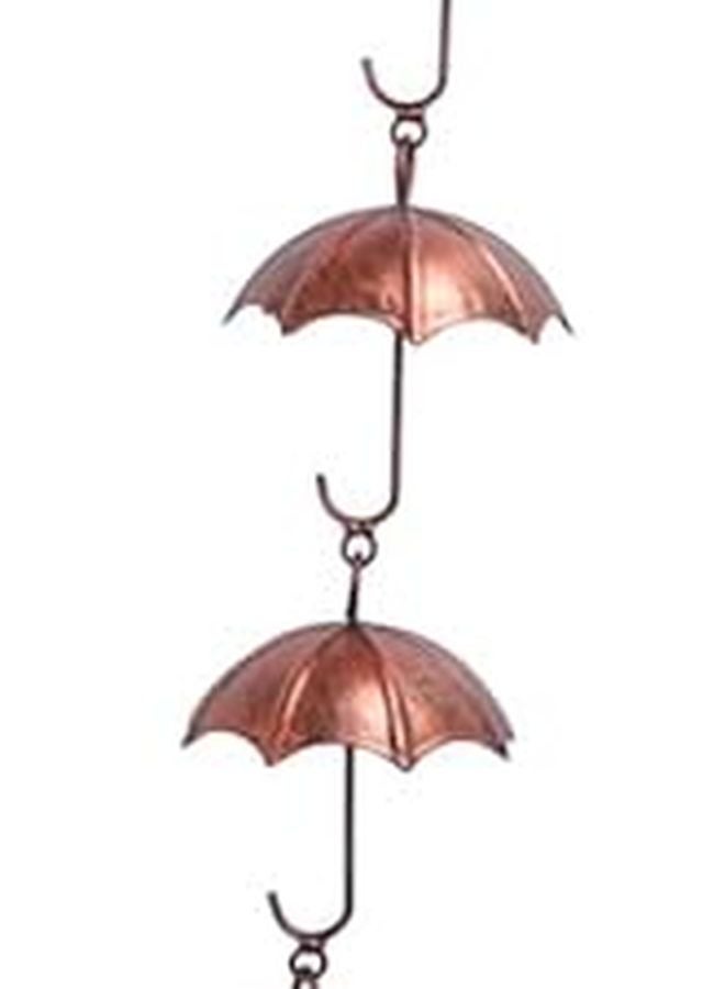 سلسلة مطر حديدية زخرفية مع 8 أجراس لتزيين المنزل والحديقة والفسحة الخارجية - Image 3