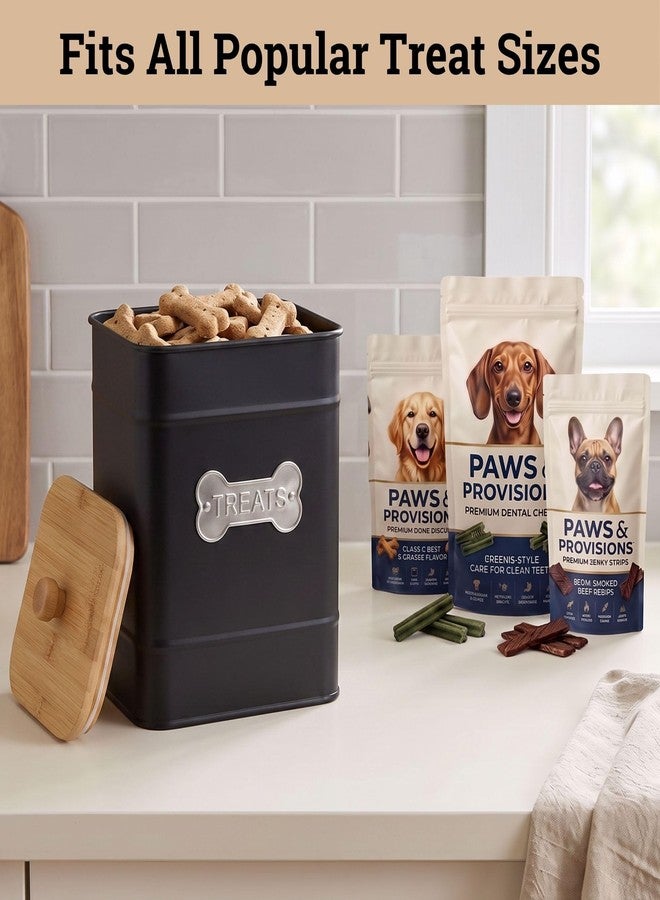 HB Design Co. Dog Treat Container Airtight, 6"W x 8"H, Powder Coated, 12 Cup Capacity - Image 4